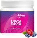 Microbiome Labs Mega Mucosa Gut Health Powder - 含有完整Mucosal支持健康粘液和免疫功能的消化剂补充剂 - 乳房无免疫球蛋白和氨基酸 - Berry Acai (5.5 oz)