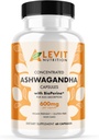 有机Ashwagandha 600mg - 60 counts(2-Month Supplement) - Vegan - 改进吸收的生物农药 - 压力、混合和福利支持