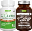男子多维他明和矿物 + 高吸收 Crucumin C3 复合体, Vegan Bundle, 持续释放 高级多维他明 + 300% 大吸收 Crucuminoids with rapid Up, by Igennus