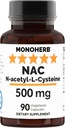 N-乙酰-L-Cysteine - NAC - 500 mg - 90 Veg Capsules