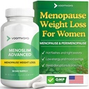 VoomVaya MenoSlim 高级更年期妇女体重损失 - Menopause 和 Perimenopause 妇女增益 - 雌激素增益和热闪光灯的更年期救济, Bloating, Energy - 60 Capsules