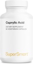 Supersmart Caprylic Acid 每天补充1350mg(来自MCT Oil) - 中钱三甘油酸 饱和脂肪酸 - Octanoic Acid → No-GMO & Gluten Free - 90 蔬菜卡普尔