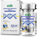 NAIK Probiotics 1800亿 CMU - 10 Strains + 有机 Probiotics - 免疫,消化和固醇健康 - 支持不定期的便秘,腹泻,毒气和 bloating - 面向妇女和男子 - 45克特