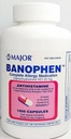 Banohpen少校 - 完全过敏药剂 - 二苯胺HCI 25 Mg - 抗己胺 - 1000 capsules(1包)