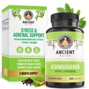 Ancient Bliss Ashwagandha,配有L-Thenine & Black Pepper Capsules, 能源和自然混合支持补编,成人重点补编