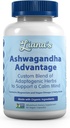 Ashwagandha Advantage, USDA 压力救济有机混合物, Mood & 肾上腺支持. 由Ashwagandha、Turmeric、Spiruina和60多卡普勒斯纯非GMO Vegan补充制成