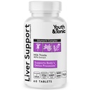青年与托尼奇利弗Detox Cleanse Supplement – Silymarin Milk Thetle 复合体健康,维修与支持公式 – 非GMO 草药维生素 – 60 Capsules 女性与男性