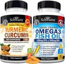 三重强度 Omega 3 鱼油软胶(1个月供应) + Turmeric Curcumin 与 Black Pepper 抽取 1500mg 复合体(试用尺寸)