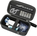 RAIACE 手提式Inhaler Nebulier Machine, Asthma Inhaler Travel Bag. 内置网口袋,用于医药和辅料. (仅大小写) - 黑色