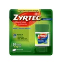 Zyrtec 24小时过敏治疗药片、10毫克Cetirizine HCl 抗西夏胺过敏药、30厘米红