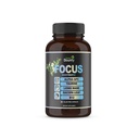 Focus 14-in-1 Notropic Brain Supplement with Lions Mane, Alpha GPC Choline, Vitamin C & B12, Taurine, Bacopa - 能量,认知,记忆支持, 60 填充器 Free Capsules