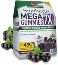 自然之答:Sambucus Mega Gummys QQ 7X 更多老年莓浓度QQ 无酒精,无葡萄糖,无葡萄糖,Vegan,N-GMO和无防腐剂QQ 30ct Gummys (Pack of 2).