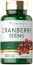 Carlyle Cranberry药丸 | 500mg | 100 caplets | Non-GMO, Gluten 免费的男女补充