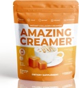 超级食品公司 奇异奶油加Collagen-Keto Creamer-Hyaluronic Acid & MCT Oil - Brain Boost & Curbs Cravings - 支持健康皮肤和头发 - 健怡 [30 services] [盐焦糖]