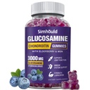 Glucosamine Chondroitin Gummys - 3000MG 与MSM & Elderberry,灵活性,抗氧化剂免疫支持Gummy 成人、男子和妇女的超强联合支持补编
