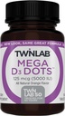Twinlab Mega D-3 Dots -- -- 维生素D对免疫健康和骨骼支持的补充 -- -- 100个橙色片片,125毫克(5 000 IU)(2包)