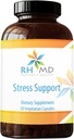 RHMD 压力支持 - 三重 Ashwagandha Root & Leaf 提取适应性补充 - 非GMO(30 Capsules)