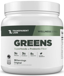 透明实验室 Prebiotic Greens - 超级食品粉末和抗氧化剂 有机螺旋藻、克洛伊拉、阿卡西亚、和绿香蕉粉末补充剂 - 30种服务品,未受欢迎