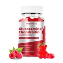 Glucosamine Chondroitin Gummys配有MSM和Merderberry Extrastrance - 联合支持,成人抗氧化剂免疫支持补充,男女矿物,共济会Q10, DHA - 60 Raspberry Gummys