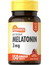 Sundance Melatonin Fast Solve QQ 3mg 150 快溶板 自然贝里 Flavor QQ Vegetarian, Non-GMO 和 Gluten 免费补充