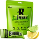 Braven Bar Lemon Lime Energy Bars (1.59 oz, pack of 10) – Energy Chews with 5g 蛋白质 – On-the-Go Energy Snacks for running, Hiking, and Sports - Gluten Free Snacks for 持久能源靴