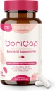 Boric Cap - 妇女的硼酸药方 - 600毫克 - 阴道健康与平衡、痒和呕吐 - 自然救济 - 女性护理 - 女性卫生产品 - 由Heale公司在美国制造 - 60卡普尔