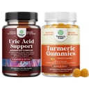 Natures Craft Bundle of Vegan Uric Acid Cleanse and Detox for Men and Women's Companys Kedneys and More and Turmeric Gummys for 成人桃花瓶 - 超强联合支援Gummys(英语:超强联合支援Gummys) 维根Uric Acides清洁剂和除毒剂 男与女联队的Kenneys and More and Turmeric Gummys for 成人桃花瓶-超强联合支援Gummys