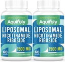 Liposomal Nicotinamide Riboside 补充2000毫克,配有TMG和Pterostilbene,用于最大吸收,优于NAD,促进NAD+,细胞能,以及年龄防御,120软胶