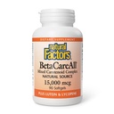 天然因子 BetaCare All 25 000 IU、健康皮肤维生素A、视觉和免疫功能、90软胶