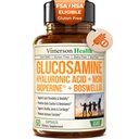 Glucosamine Sulfate with Hyaluronic Acid, Boswellia, Black Pepper & MSM 补编 – 5-in-1 男女联合补编 – 联合健康,流动性和骨强力 – FSA 合格 60 Caps