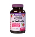 Bluebonnet Earth Sweet Methylfolate 1000 mcg Cellular Active Coenzyme 5-MTHF L Methyl Folate 补充 - 产前和能量支持 - 非GMO, Vegan, Gluten - Free - Raspberry - 90 可切片