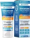 Hermon 强力抗虫环形蠕虫 奶油 - Stubborn Ringworm, Jock Itch, Eczema, Tinea Versicolor, Athlete的脚 - 成人与儿童-100毫升的有效治疗