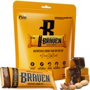 Braven Bar 巧克力焦糖核糖核桃能源酒吧(1.59 oz, pack of 10) – Energy Chews with 5g 蛋白质 – On-the-Go Energy Snacks for running, Hiking, and Sports - Gluten Free Snacks for 持久能源靴