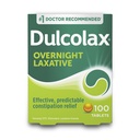 Dulcollax兴奋剂泻药片、可预见和有效便秘缓解剂、Lelivees Training & Bloating、Bisacodyl 5毫克、100个计数