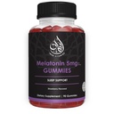 Halal Melatonin Gummys 2.5毫克 - 5毫克 - 5毫克 - 睡眠支持 自然、蔬菜、非GMO、无Gluten-Free、无Gelatin-QQ为Ault、男女45-90服务