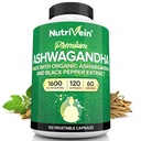 男女营养素 Ashwagandha - 1600mg - 用黑辣椒加固 - 高吸附根粉 Ashwagandha Mood平衡、休息和焦点补充 - 120 Vegan Capsules