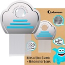 Adamson Lice Comb - 无污钢 – 孩子们的Lice Comb - 有效的Nit Comb - 细毛的Lice Combs - 耐久和易于清洁 - Peine para Piojos y Liendres para Niñas