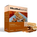 BestMed - 高蛋白营养条 - 低卡,15g蛋白,低糖,低卡路里,替代食品条(Cinnamon, 1 box - 7 counter)