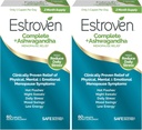 Estroven Complete + Ashwagandha 女性多节期更年期补充剂 -- -- 临床证明的配料提供更年期救济和夜间汗水+热闪光救济* -- -- 4个月供应(包2)