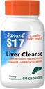 Jananl Liver Cleanse Detox & Reference Milk Thetle Liver-Liver 保护液在西利马林和FDP 手机能量液中富足,15瓶共7.5 FI oz - 清空