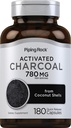 管道岩活化炭药 | 780 mg | 180 capsules | 来自椰壳 | 非GMO, Gluten Free Supplement