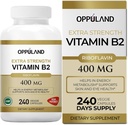 Riboflavin维生素B2 补充 - B-2 维生素 - Boosts 能量代谢和细胞功能 - 男女日常营养补充 - 400 mg Capsules - 240 计数
