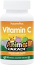 Natures Plus 动物 维他命 C 儿童烹饪 - 天然橙汁 Flavor - 90 动物形状片,包装 2 - Vegan,蔬菜,Gluten Free - 90 总服务