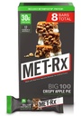 MET-Rx Big 100 蛋白质吧, 换料, 30G 蛋白质, Gluten Free, Crispy Apple Pie, 3.52 oz. ea, 8 count (Package May Vary)