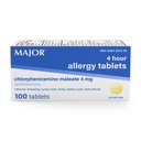 主要JOR 4 Mg过敏药片 - 氯苯甲胺 Maleate 4-Hour过敏药片 - 用于缓解喷嚏、水眼痒、喉咙痒和Runny Nose的抗Histamine(1包)