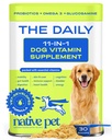 原生宠物狗维生素和补充剂 - 11-in-1 多维特敏粉用于狗食品Topper - Collagen, Glucosamine, Probiotics, Omega & More-支持健康胶, 流动和整体健康 - 30 Scoops