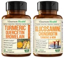 含有Bromelain和Turmeric Curcumin & Glucosamine Chondroitin MSM和Turmeric联合支助补编的素材