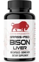 Grass Fed Bison Liver Capsules 支持能源生产,解毒,文摘,豁免,天然铁非GMO,Stream Dried Liver Health Supplement, 3000mg