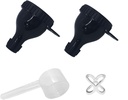 2Pack蛋白质粉末容器,与Sshaker Bottle Balls & Spoon 便携式药剂容器,用于适配和旅行