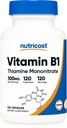 营养成本维生素B1(i胺)100mg,120 Capsules - Gluten Free和非GMO